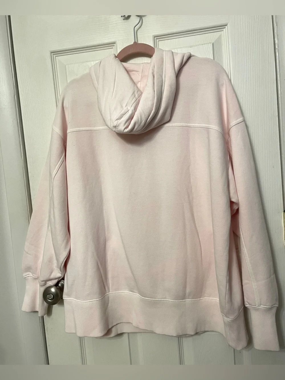 ❗️Sold❗️Aerie Oversized Travel Hoodie Pink Petal Longer Length Size M NWT - Picture 9 of 11